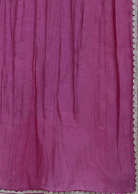 Kalki Girls Purple Sharara Suit In Cotton With A Straight Cut Mango Print Strappy Kurti By Tiber Taber