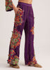 Purple Silk Kurta Palazzo Set With Resham And Zari Embroidery