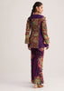 Purple Silk Kurta Palazzo Set With Resham And Zari Embroidery