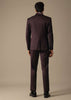 Purple Tuxedo With Intricate Cut Work