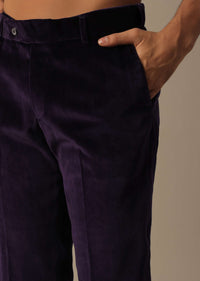 Purple Velvet Tuxedo For Grooms