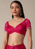 Radiant Pink Saree With Stone Embellishments All Over