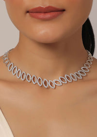 Radiant White Elegance Necklace Set