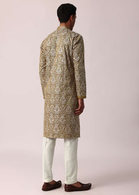 Radiant Yellow Silk Kurta Set For Men