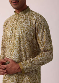 Radiant Yellow Silk Kurta Set For Men