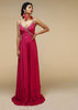 Rani Pink Jumpsuit With An Overlapping Neckline Adorned In Hand Embroidered Buttis Using Cut Dana And Sequins