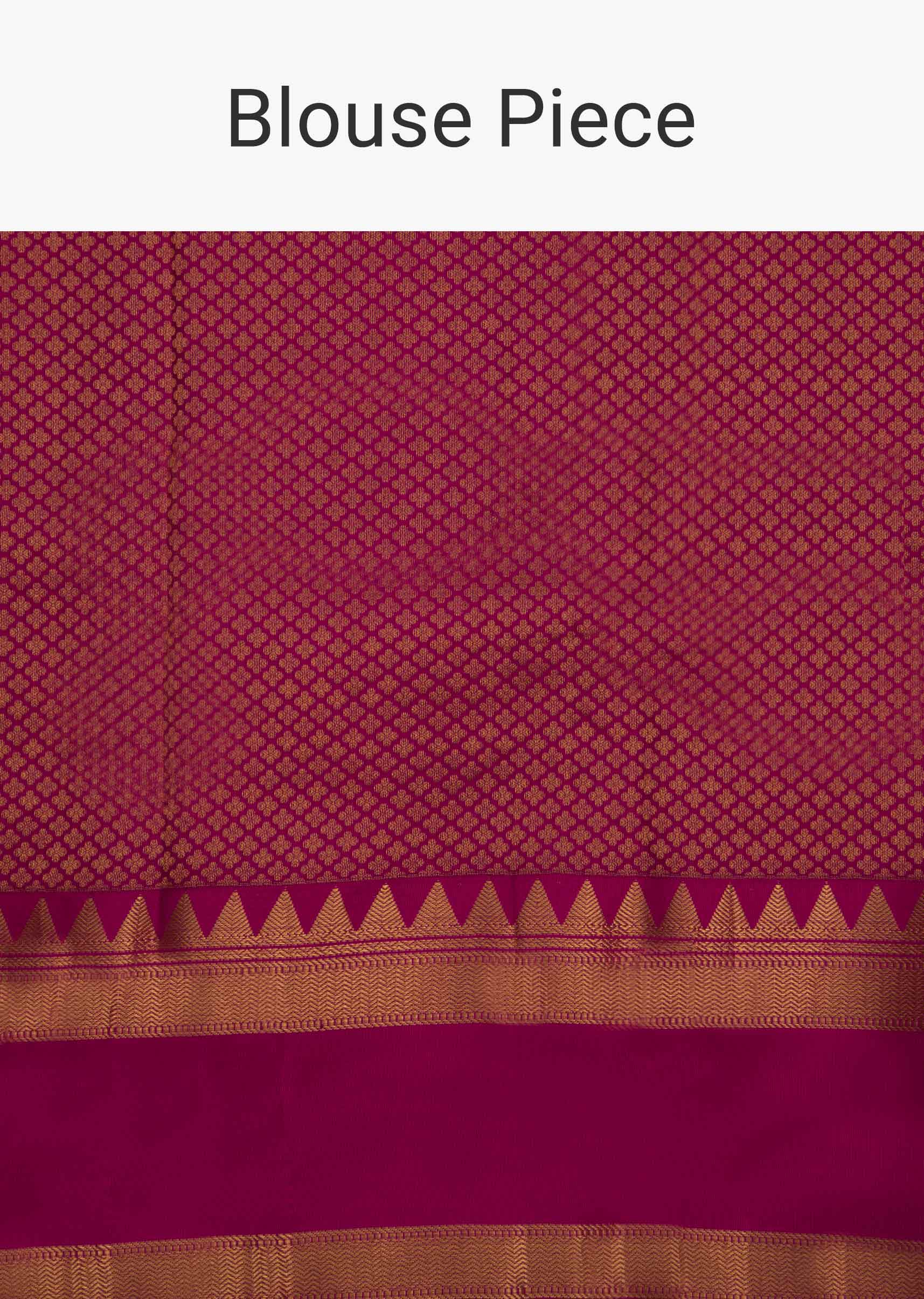 Rani pink plain chanderi silk saree