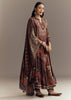 Red Muslin Printed Anarkali Suit
