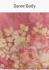 Red Organza Saree With Florals And Cutdana Border