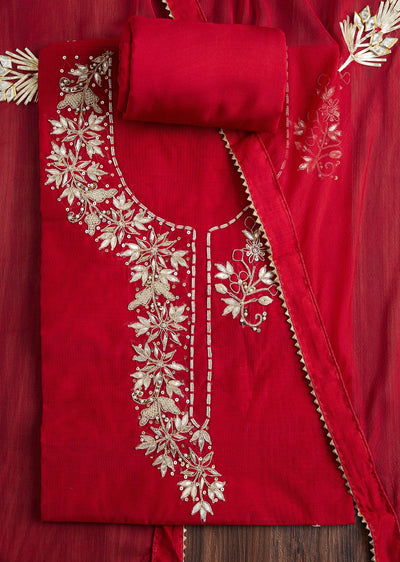 Red Organza Suit
