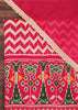 Red Chevron Printed Georgette Dress Material