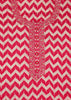 Red Chevron Printed Georgette Dress Material