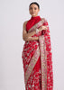 Red Georgette Saree with Parsi Gara Work