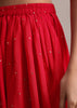 Red Leheriya Printed Kurta Dhoti Set
