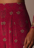 Red Printed Sharara Set With Stone Work Kurta