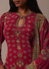 Red Printed Sharara Set With Stone Work Kurta
