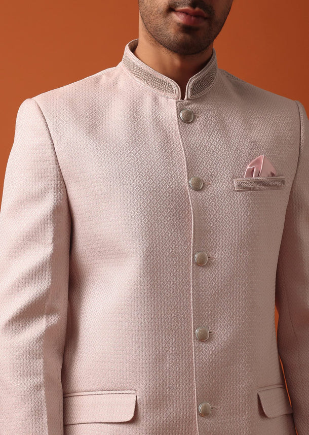 Refined Pink Bandhgala Jodhpuri Suit