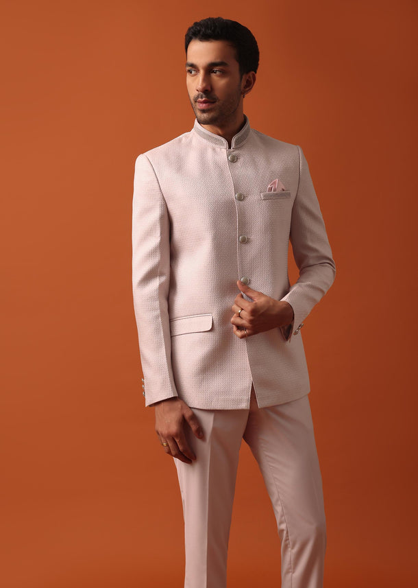 Refined Pink Bandhgala Jodhpuri Suit