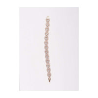 Rose Gold Plated Bracelet With Stones And Crystals In Heart Motifs Online - Kalki Fashion
