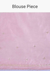 Rose Pink Saree In Silk With Salli Fringes On The Pallu Online - Kalki Fashion