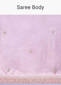 Rose Pink Saree In Silk With Salli Fringes On The Pallu Online - Kalki Fashion