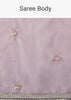 Royal Purple Saree In Organza With Moti, Resham And Cord Embroidered Floral Motifs On The Pallu