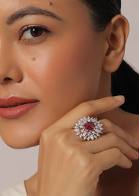 Royal Ruby Dazzling Diamonds Ring