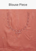 Rust Brown Crushed Tissue Cutdana And Sequin Embroidered Saree