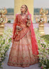 Rust Orange Embroidered Bridal Lehenga Set With Aari Work