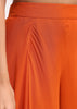 Rusty Orange Palazzo Set With Thread Work Cape