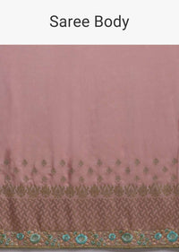 Salmon Pink Banarasi Saree In Cotton Silk With Weaved Buttis And Mesh Pattern On The Border Online - Kalki Fashion