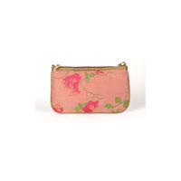 Salmon Pink Clutch With Thread Embroidered Floral Pattern Online - Kalki Fashion