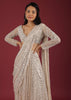 Sandshell Cream Palazzo Saree In Sequins Embroidery