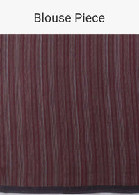 Sangria Purple Saree In Satin Blend With Printed Floral Buttis All Over Online - Kalki Fashion