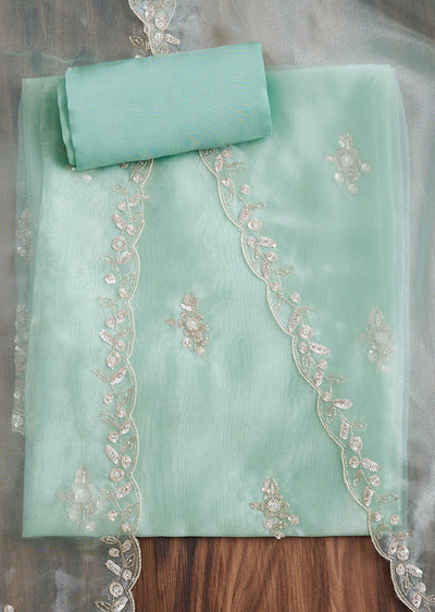 Sea Green Organza Festive Suit Set