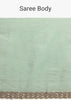 Sea Green Crushed Tissue Saree With Stone Embellished Border