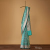 Sea Green Silk Saree With Meenakari Work In Uppada Silk