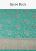 Sea Green Silk Saree With Meenakari Work In Uppada Silk