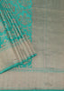 Sea Green Silk Saree With Meenakari Work In Uppada Silk