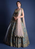 Seaside Blue Lehenga Choli With Heavy Hand Embellished Moroccan And Floral Pattern