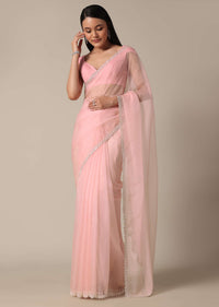 Timeless Pink With Cut Dana Embellished Border Work