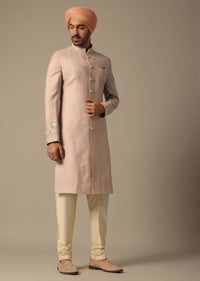 Pink Sherwani Set For Grooms
