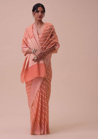 Fire Orange Handloom Chanderi Kora Silk Saree