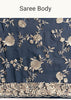 Navy Blue Georgette Saree With Parsi Gara Thread Embroidery