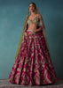 Rhodamine Pink Hand Embroidered Bridal Lehenga Set