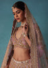 Bloom Pink Bridal Lehenga In Raw Silk With Hand Embroidery