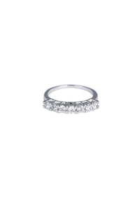 92.5 Sterling Silver Ring With White Zirconia