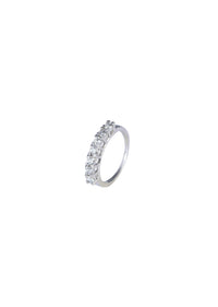 92.5 Sterling Silver Ring With White Zirconia