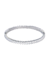 92.5 Sterling Silver Stone Studded Bangles Set of 2