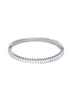 92.5 Sterling Silver White Zirconia Bangles Set of 2